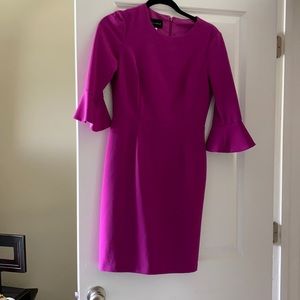 Magenta bell sleeve dress